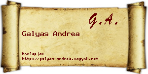 Galyas Andrea névjegykártya